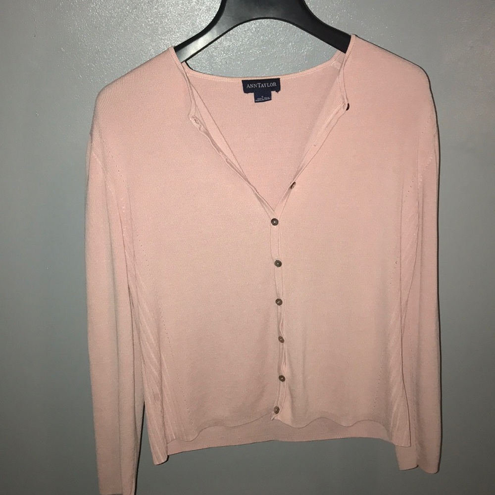 Ann Taylor Blush Cardigan 🌸